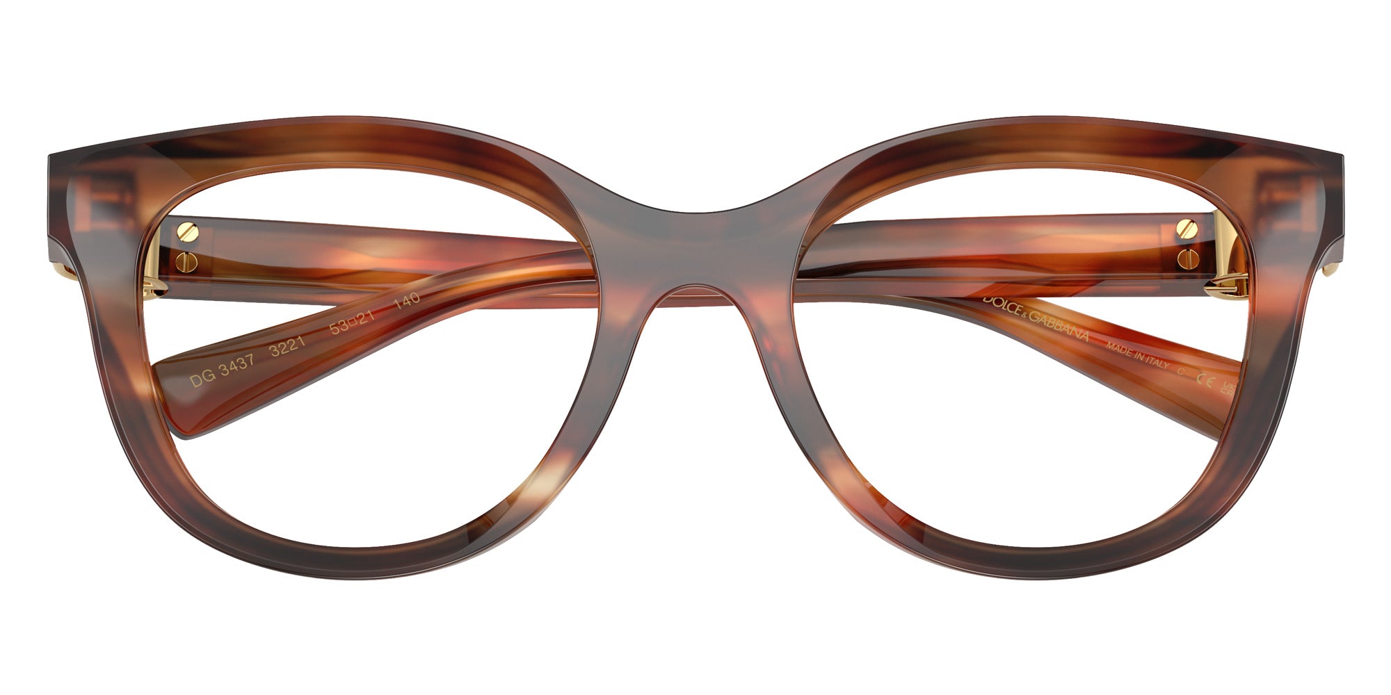 DOLCE&GABBANA DG3437 3221 51 - Striped Brown #id:dg34373221_s:100100