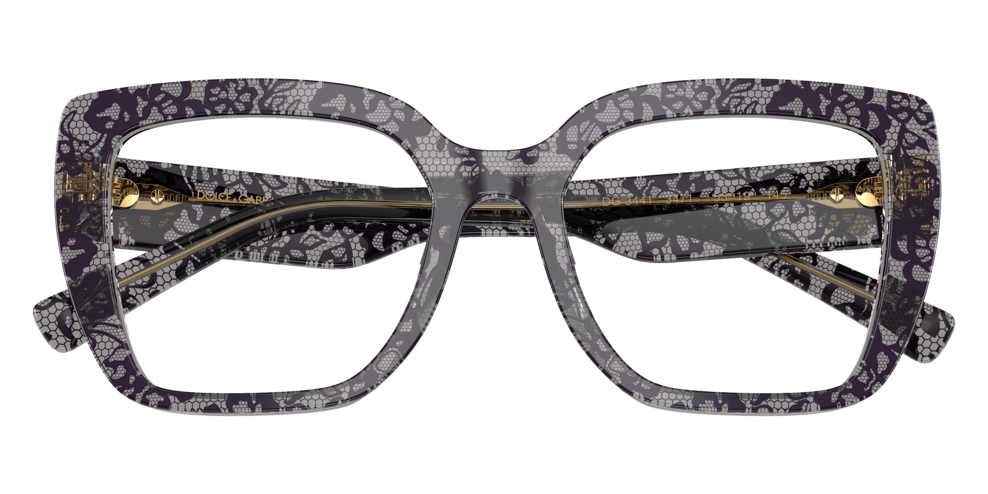 DOLCE&GABBANA DG3441 3471 51 - Print Black Lace #id:dg34413471_s:108100