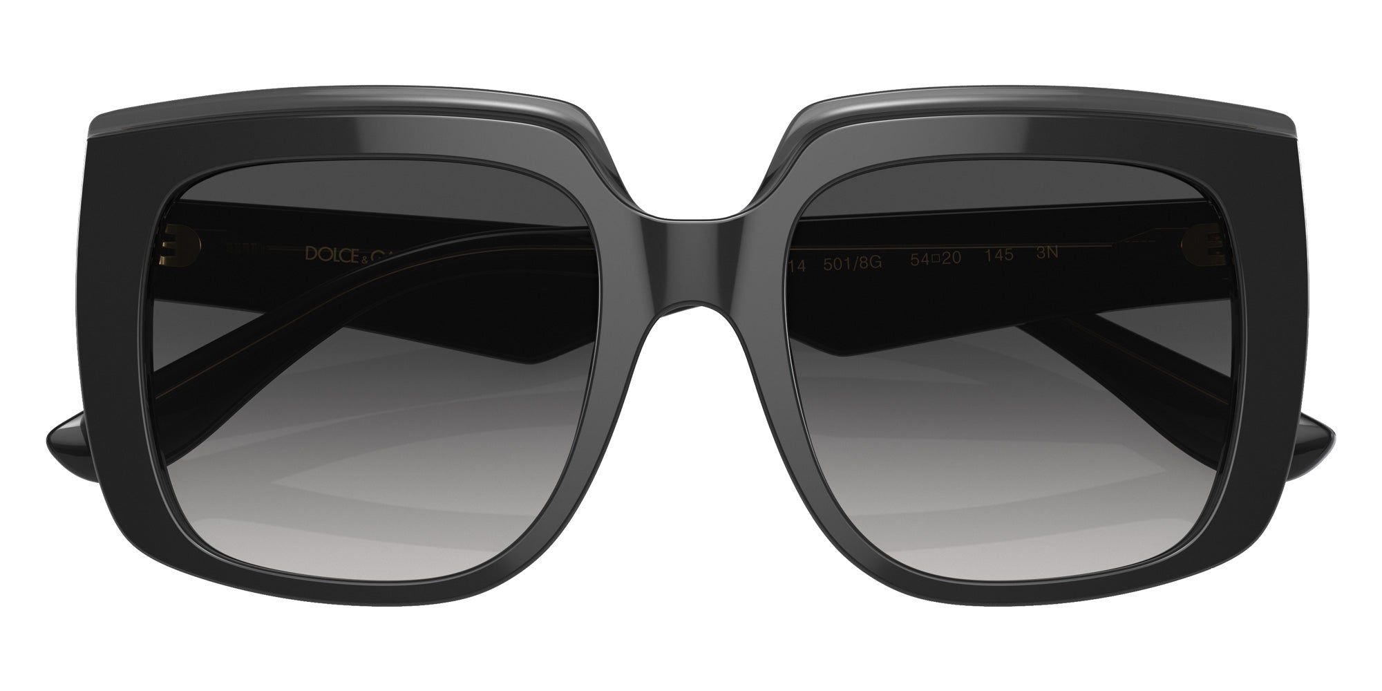 DOLCE & GABBANA DG4414 501/8G 54 - Black on Transparent Black / Gray Gradient #id:dg44145018g_s:102120