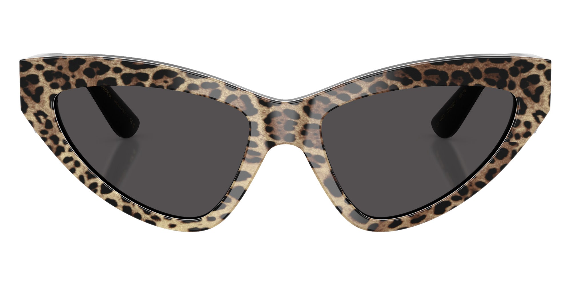 DOLCE & GABBANA DG4439 316387 55 - Leo Brown on Black / Dark Gray #id:dg4439316387_s:100100