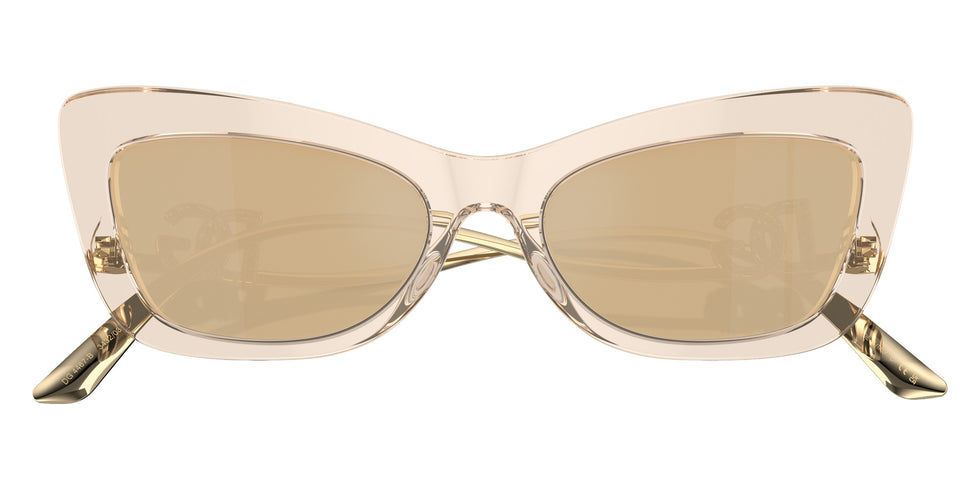 DOLCE & GABBANA DG4467B 343203 55 - Transparent Camel / Clear Mirrored Real Yellow Gold #id:dg4467b343203_s:100120