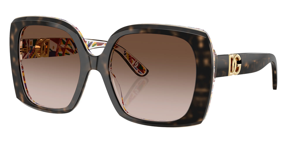 DOLCE & GABBANA DG4475 321713 56 - Havana on White Barrow / Brown Gradient #id:dg4475321713_s:100105