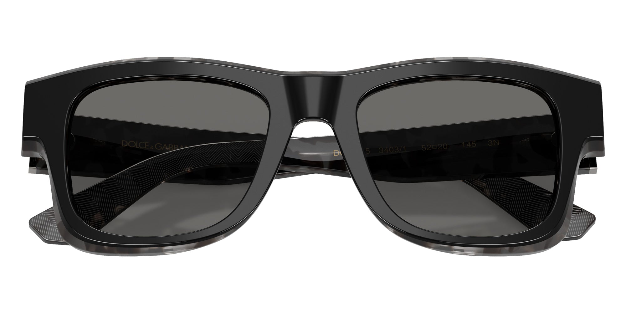 DOLCE & GABBANA DG4515 3403/1 52 - Black on Gray Havana / Gray #id:dg451534031_s:100120