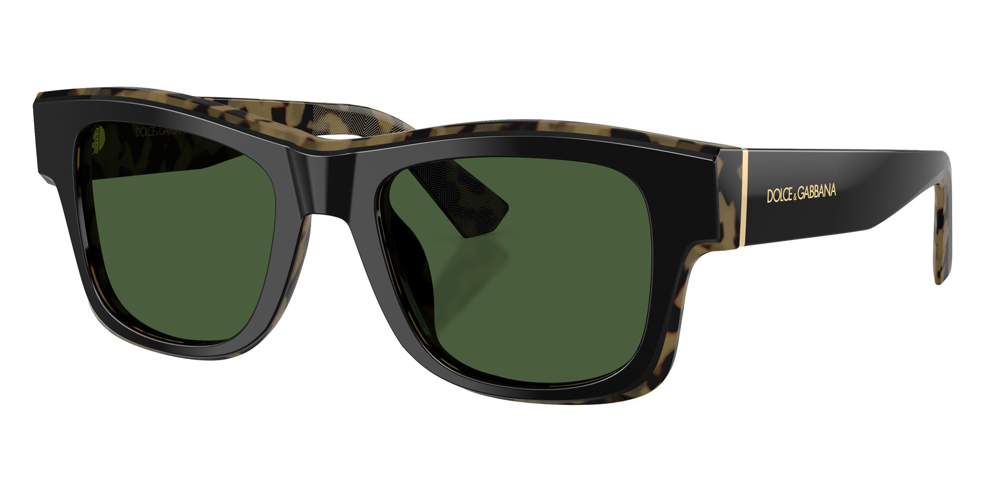 DOLCE & GABBANA DG4515 340471 52 - Black on Yellow Havana / Dark Green #id:dg4515340471_s:102105