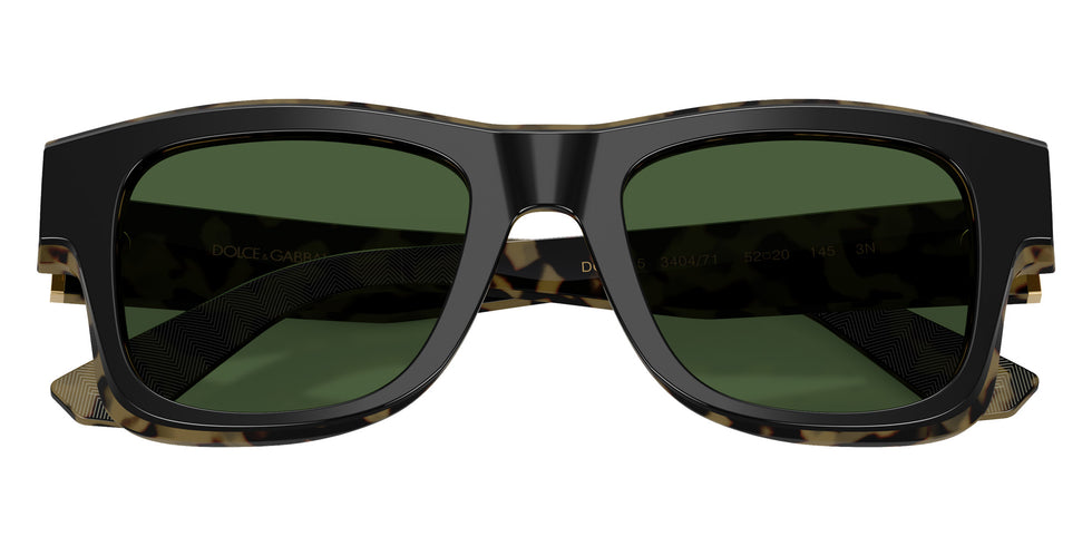 DOLCE & GABBANA DG4515 340471 52 - Black on Yellow Havana / Dark Green #id:dg4515340471_s:102120
