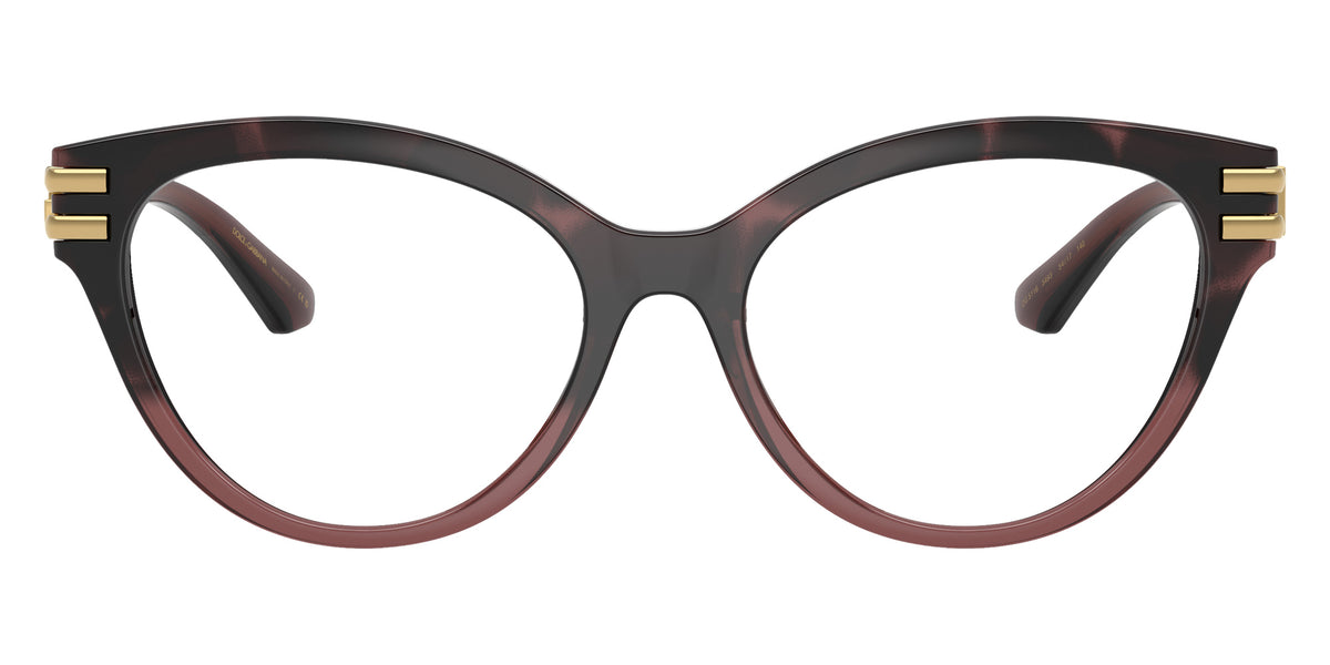 DOLCE&GABBANA DG5116 3493 52 - Burgundy Havana Gradient / Clear Blue Light Filter #id:dg51163493_s:108100