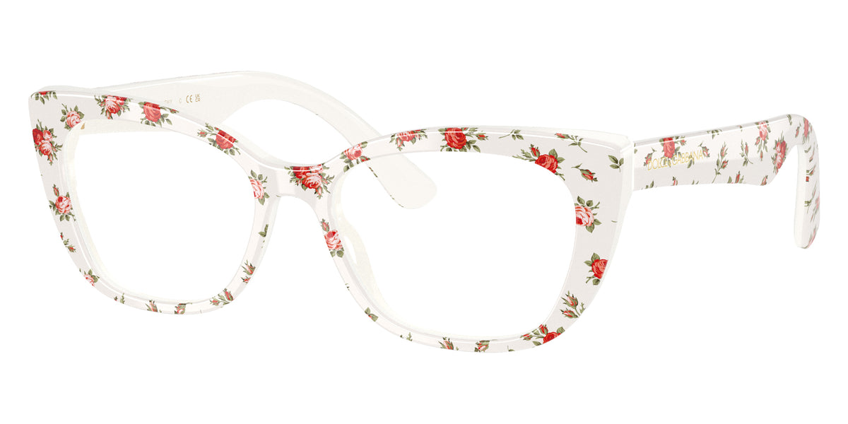 DOLCE&GABBANA DX3357 3487 49 - Print White Roses #id:dx33573487_s:100105