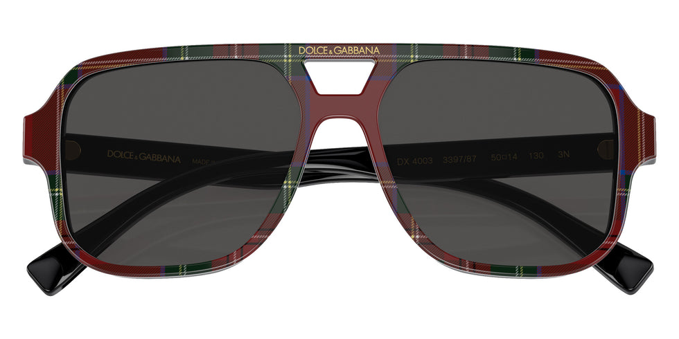 DOLCE & GABBANA DX4003 339787 50 - Red Tartan / Dark Gray #id:dx4003339787_s:100120