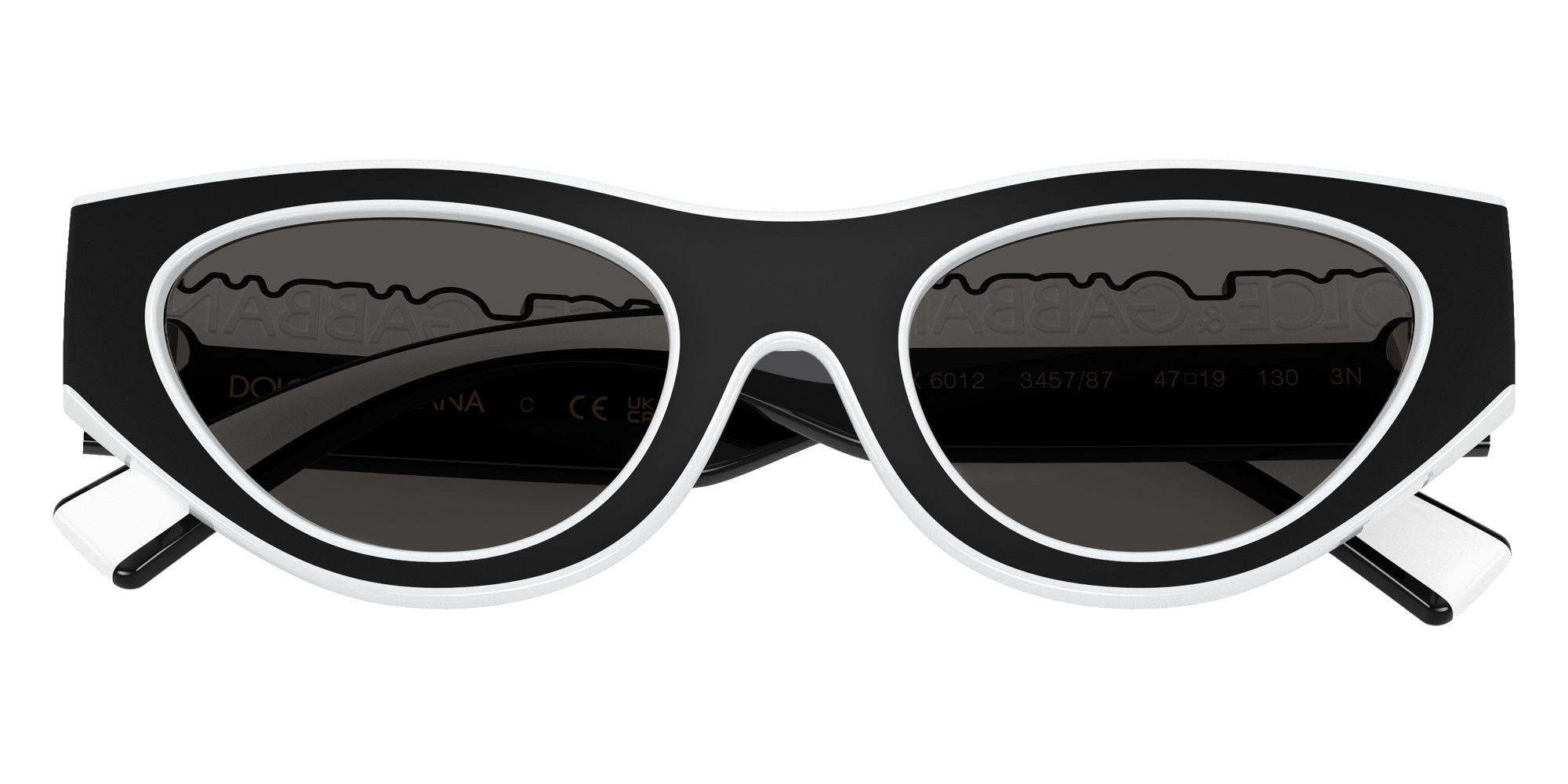 DOLCE & GABBANA DX6012 345787 47 - Black/White / Dark Gray #id:dx6012345787_s:100120