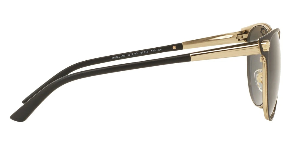 VERSACE VE2168 1377T3 57 - Matte Black/Pale Gold / Light Gray Gradient Dark Gray