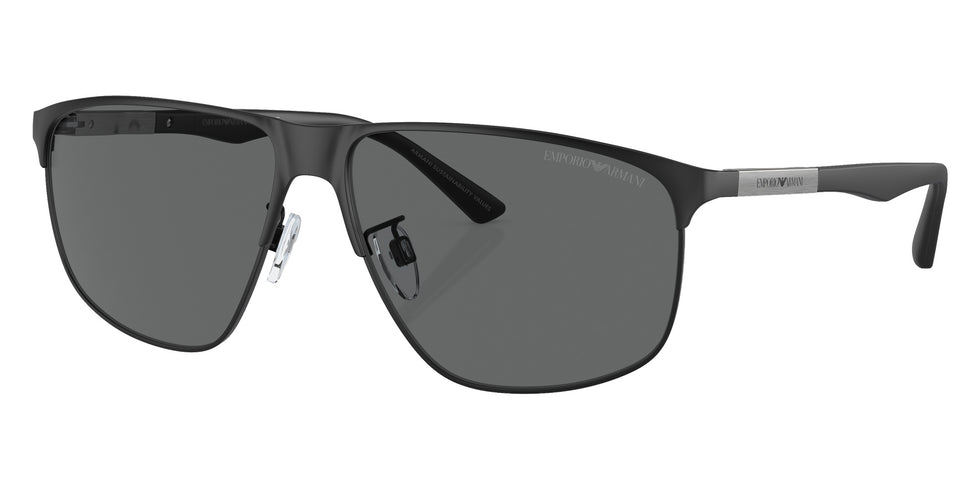 EMPORIO ARMANI EA2094 300187 60 - Matte Black / Dark Gray #id:ea2094300187_s:100105