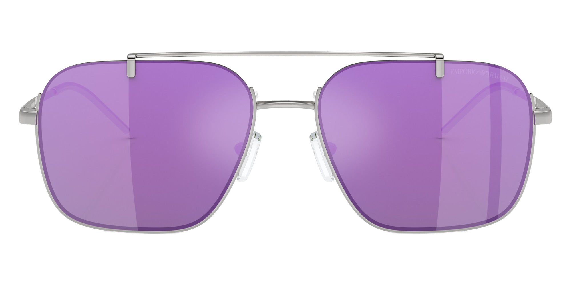 EMPORIO ARMANI EA2150 30154V 57 - Shiny Silver / Gray Mirrored Violet #id:ea215030154v_s:100100