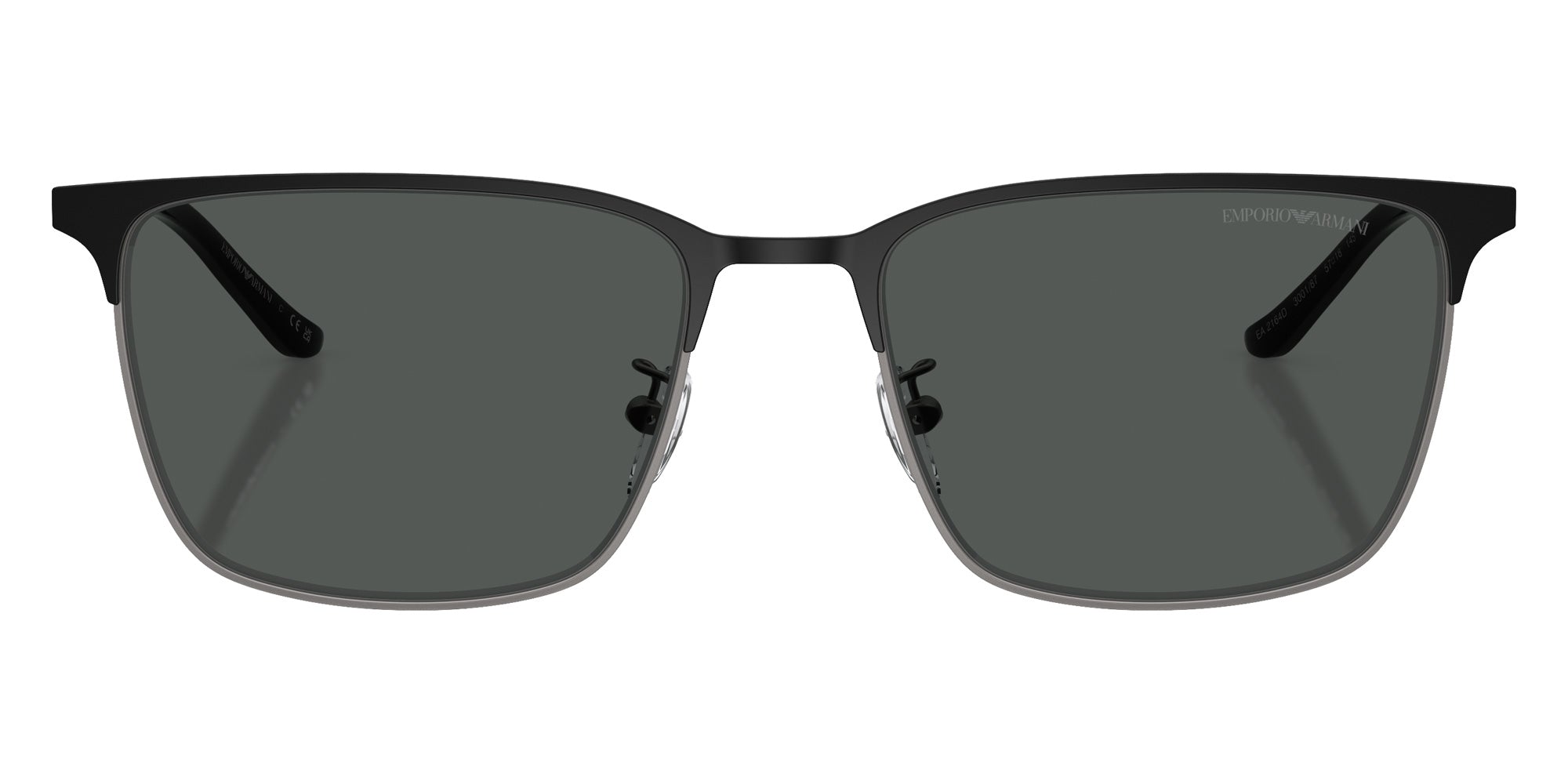 EMPORIO ARMANI EA2164D 300187 57 - Matte Gunmetal/Black / Dark Gray #id:ea2164d300187_s:100100