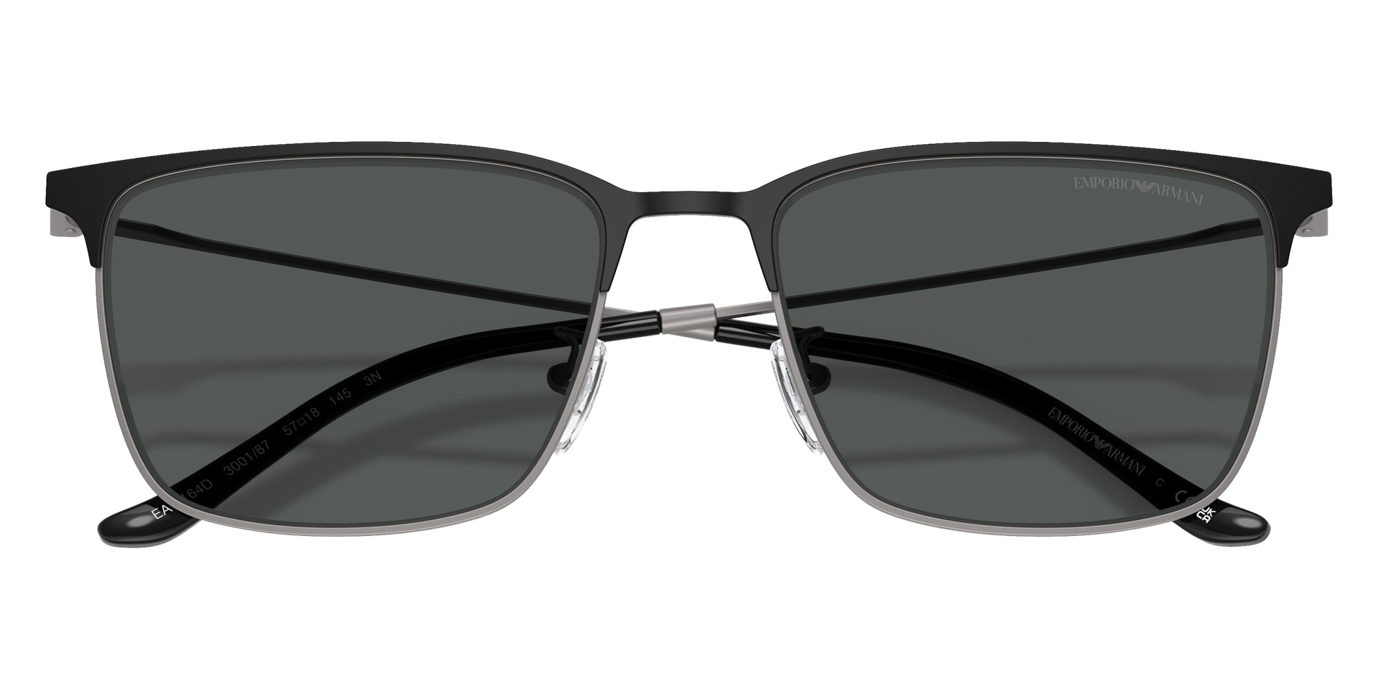 EMPORIO ARMANI EA2164D 300187 57 - Matte Gunmetal/Black / Dark Gray #id:ea2164d300187_s:100120