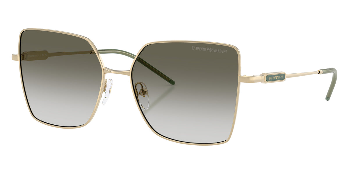 EMPORIO ARMANI EA2179 30132A 56 - Shiny Pale Gold / Clear Gradient Dark Green #id:ea217930132a_s:102105