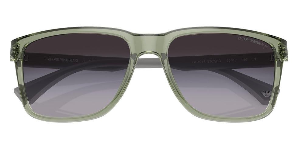 EMPORIO ARMANI EA4047 53628G 56 - Shiny Transparent Green / Gradient Gray #id:ea404753628g_s:100120