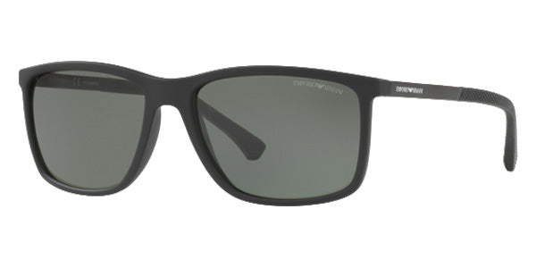 EMPORIO ARMANI EA4058 56539A 58 - Rubber Black / Green Polarized #id:ea405856539a_s:100100