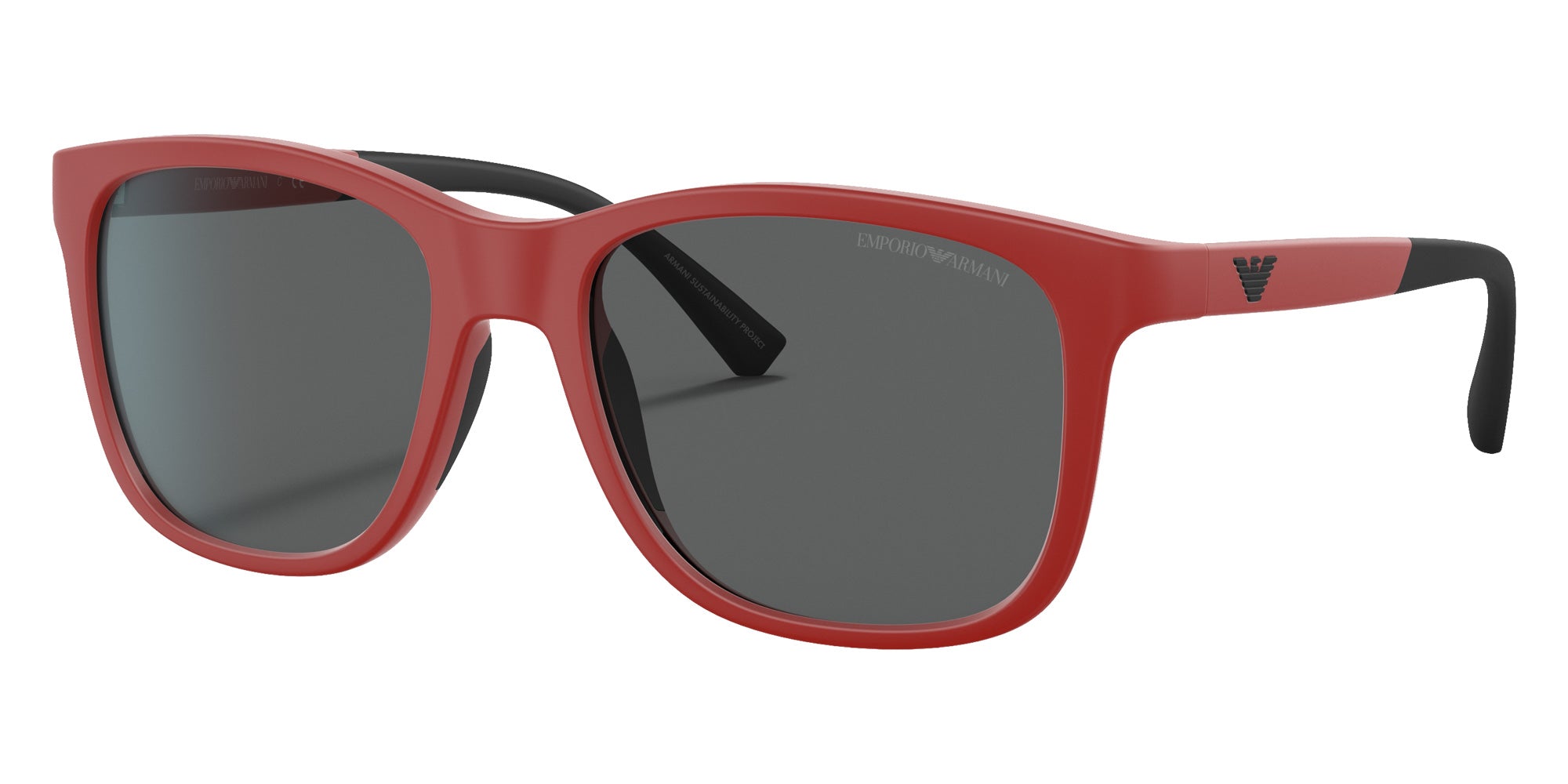 EMPORIO ARMANI EA4184 562487 49 - Matte Red / Dark Gray #id:ea4184562487_s:100105
