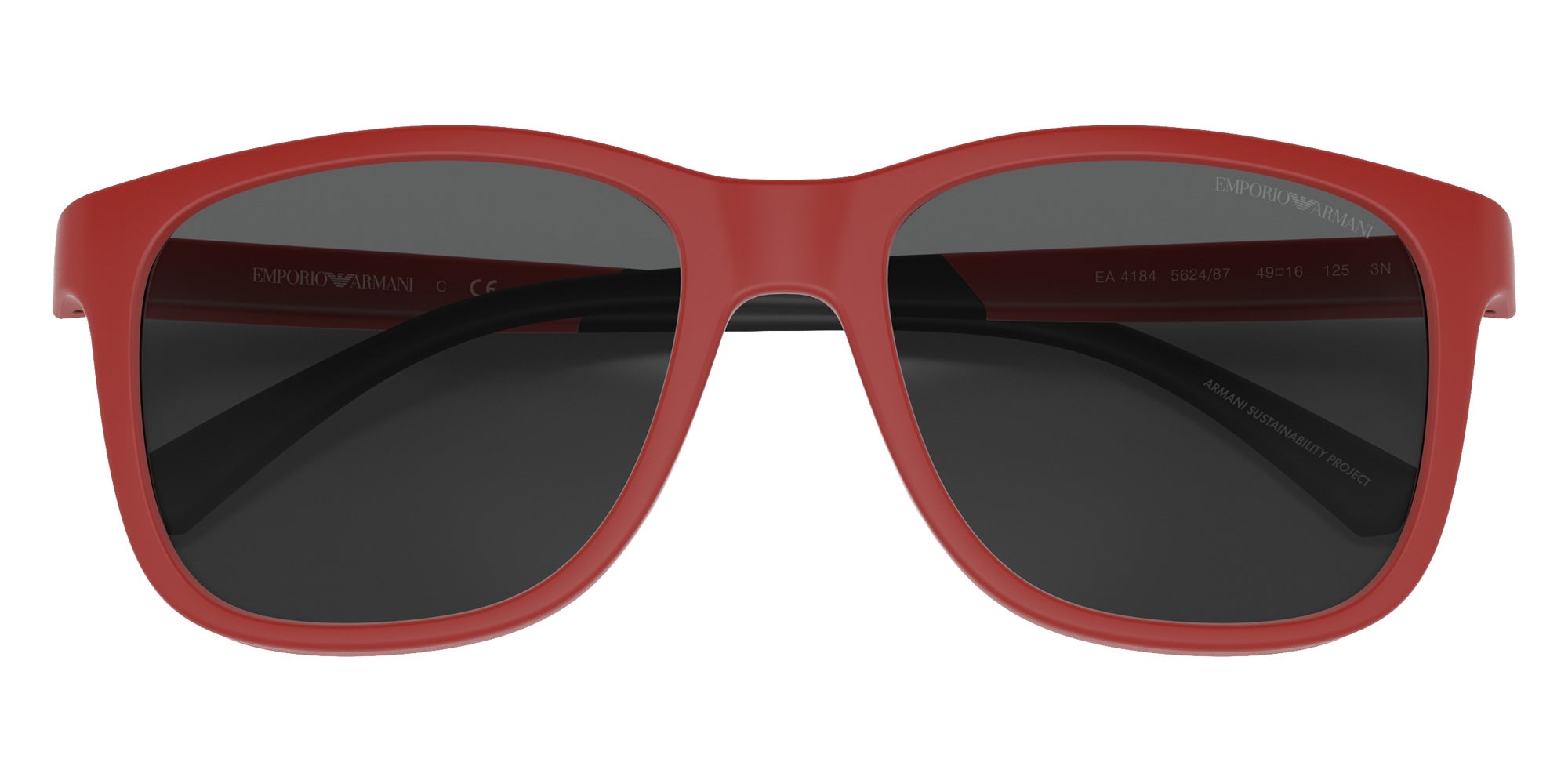 EMPORIO ARMANI EA4184 562487 49 - Matte Red / Dark Gray #id:ea4184562487_s:100120
