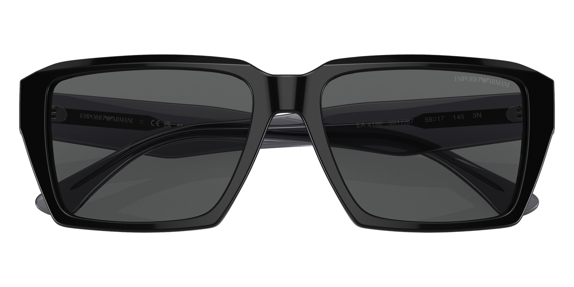 EMPORIO ARMANI EA4186 501787 58 - Shiny Black / Dark Gray #id:ea4186501787_s:100120