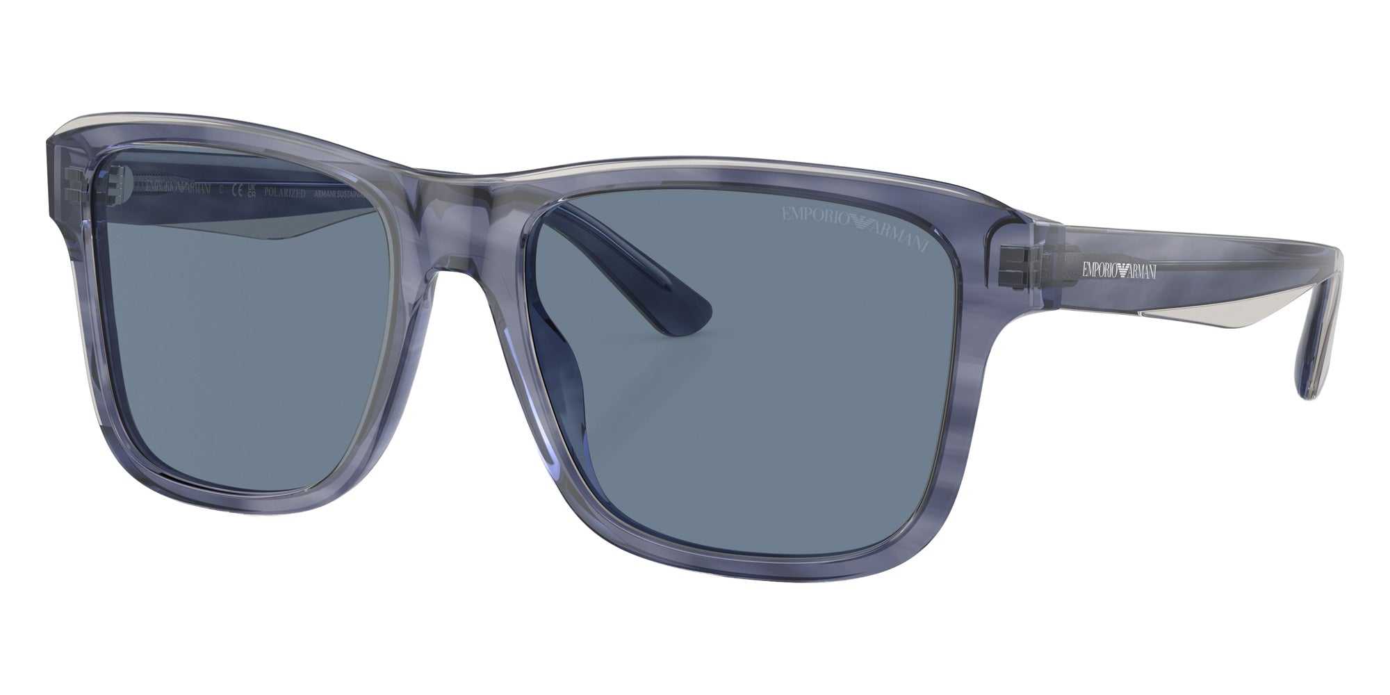 EMPORIO ARMANI EA4208 605480 56 - Shiny Blue/Top Smoke / Dark Blue Polarized #id:ea4208605480_s:100105