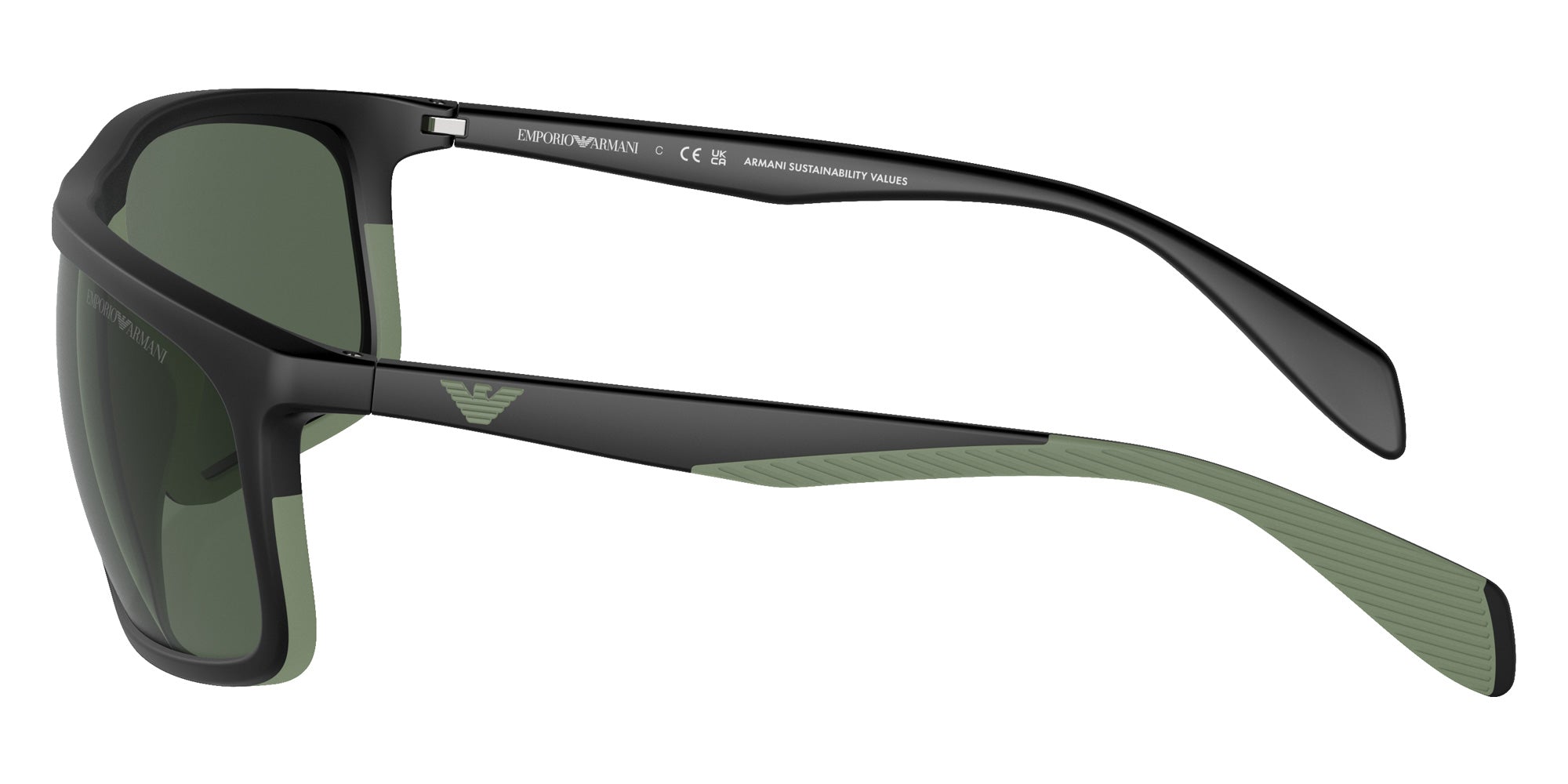 EMPORIO ARMANI EA4212U 500171 64 - Matte Black/Rubber Green / Dark Green #id:ea4212u500171_s:100110