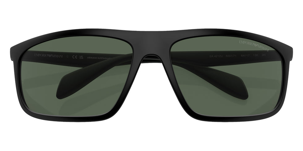 EMPORIO ARMANI EA4212U 500171 64 - Matte Black/Rubber Green / Dark Green #id:ea4212u500171_s:100120