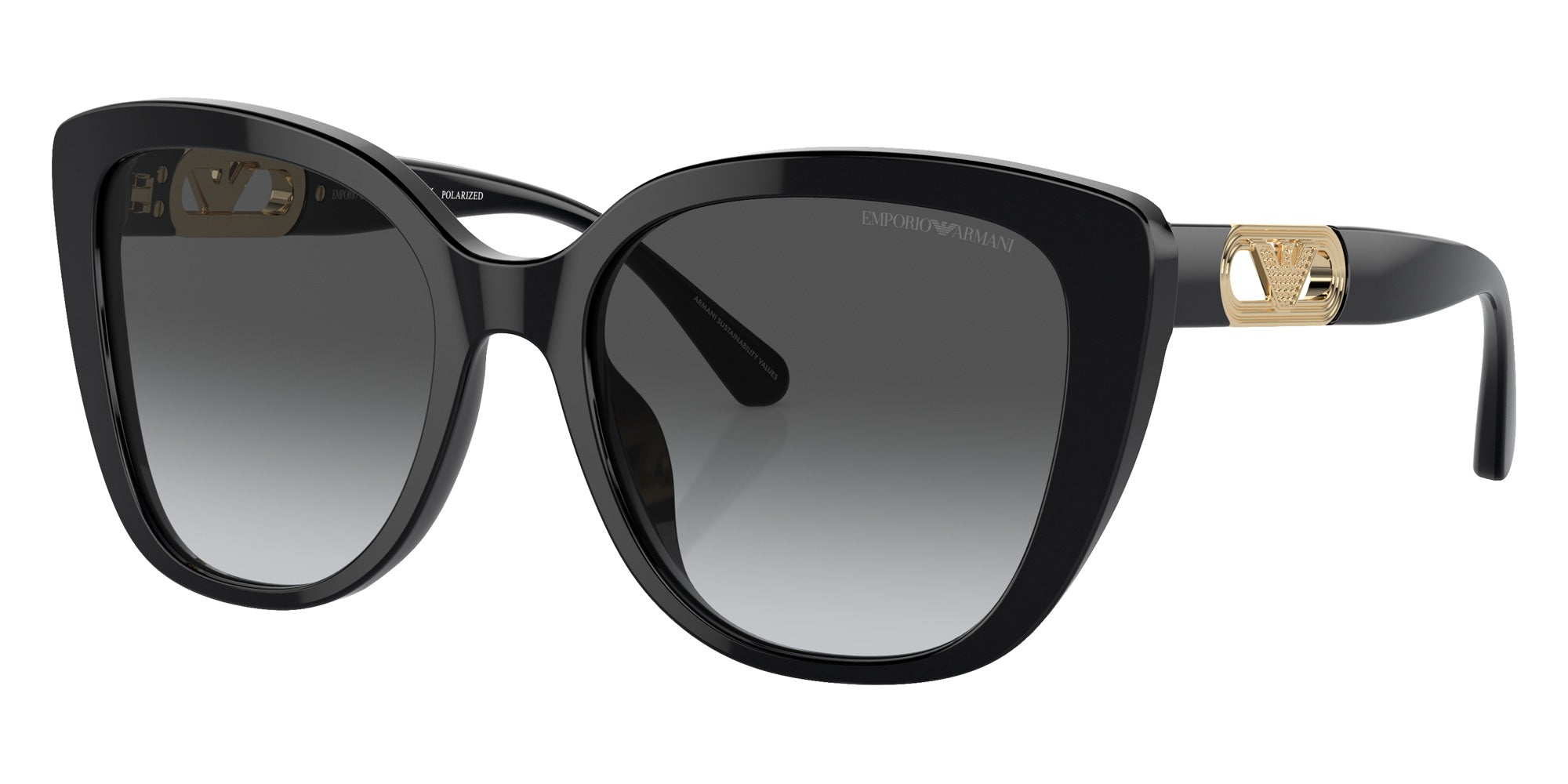 EMPORIO ARMANI EA4214U 50178G 54 - Shiny Black / Polarized Gray Gradient #id:ea4214u50178g_s:100105