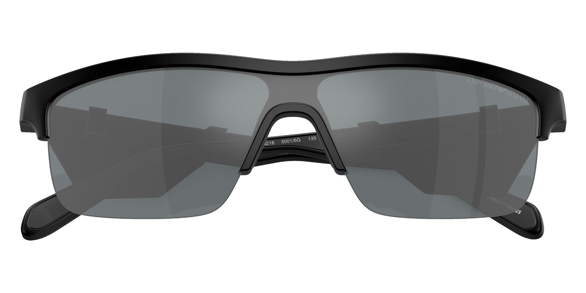 EMPORIO ARMANI EA4218 50016G 135 - Matte Black / Gray Mirrored Black #id:ea421850016g_s:100120