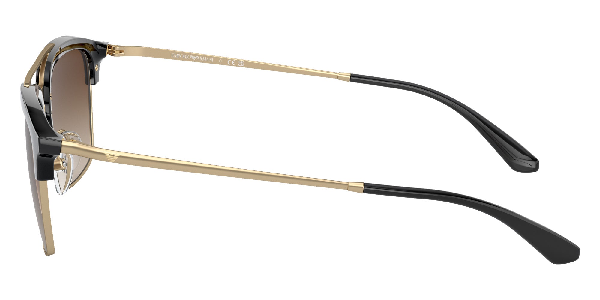 EMPORIO ARMANI EA4228 300213 55 - Shiny Black/Matte Pale Gold / Gradient Brown #id:ea4228300213_s:100110