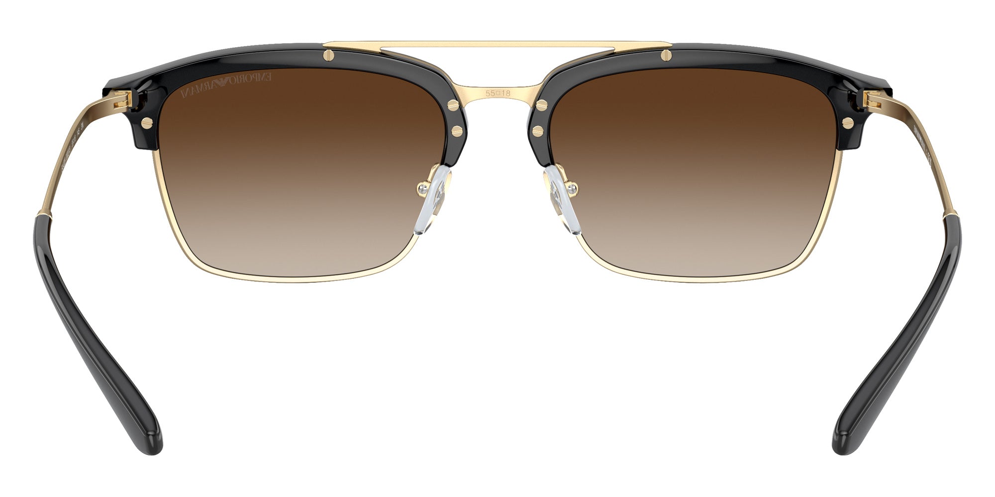 EMPORIO ARMANI EA4228 300213 55 - Shiny Black/Matte Pale Gold / Gradient Brown #id:ea4228300213_s:100115