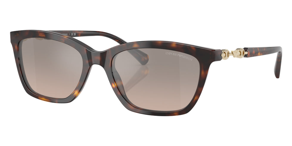 EMPORIO ARMANI EA4238 50266I 54 - Shiny Havana / Brown Grad Gray Mirrored Silver #id:ea423850266i_s:100105