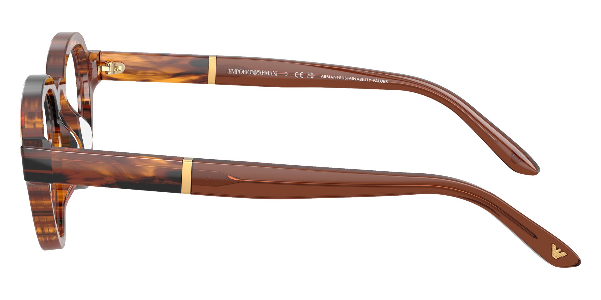 EMPORIO ARMANI EA4264U 63391W 47 - Striped Dark Brown #id:ea4264u63391w_s:106110