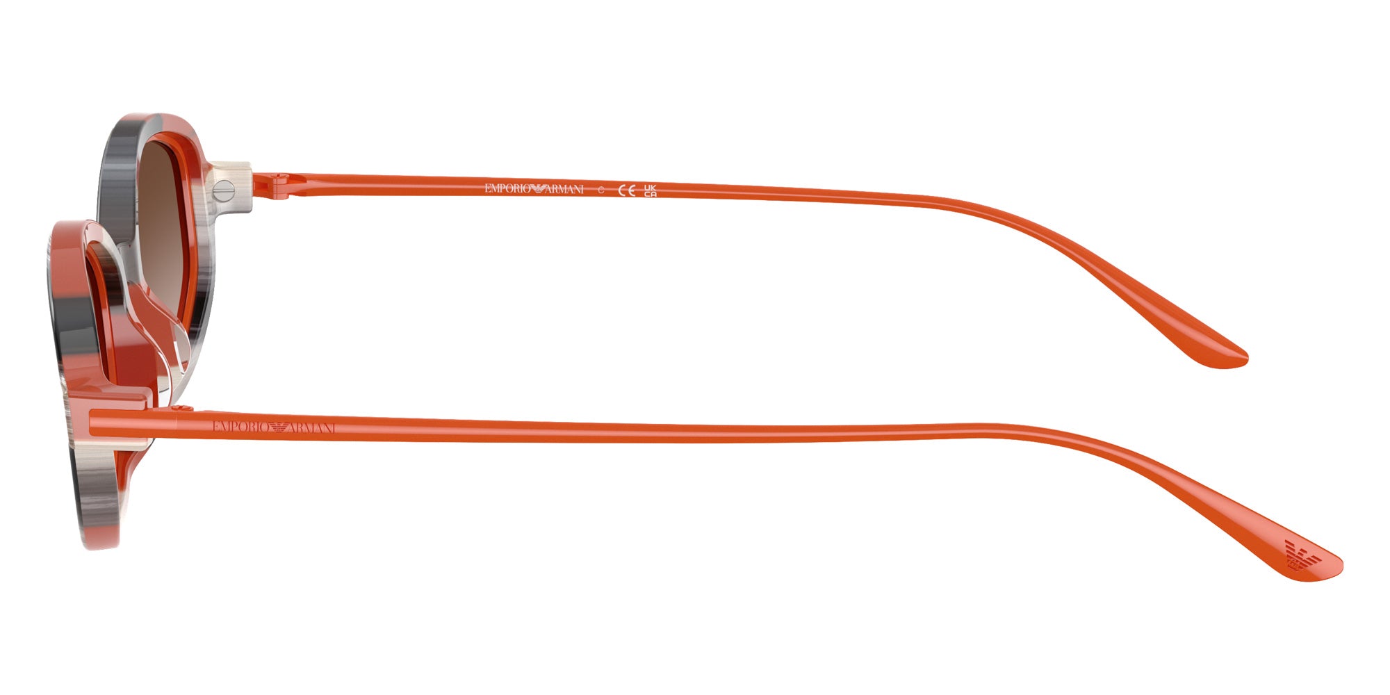 EMPORIO ARMANI EA4276U 642613 49 - Shiny Striped Beige/Orange #id:ea4276u642613_s:102110