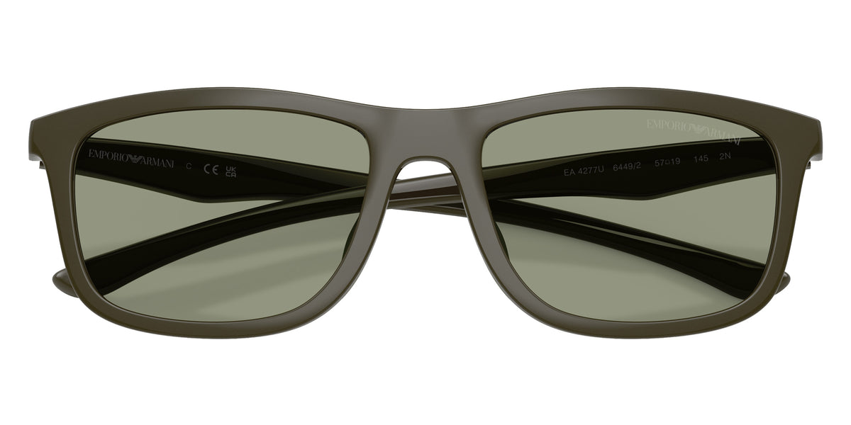 EMPORIO ARMANI EA4277U 6449/2 57 - Shiny Green/Green Rubber / Green #id:ea4277u64492_s:110120