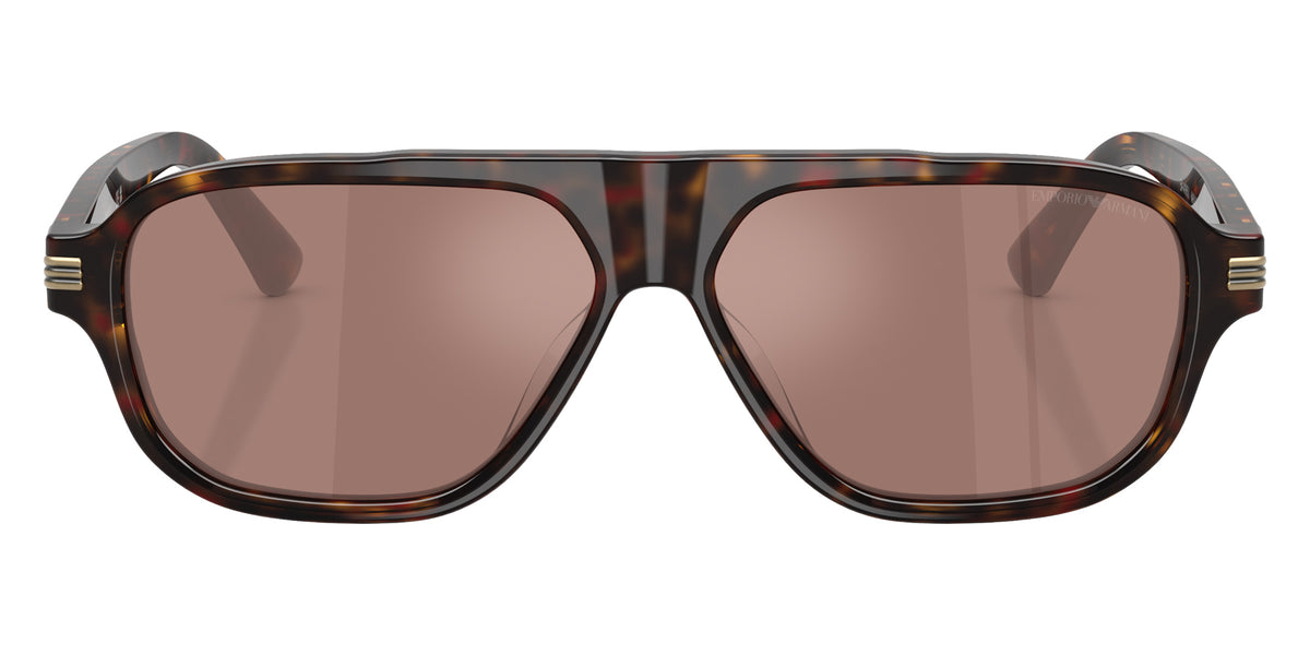 EMPORIO ARMANI EA4285U 64596G 56 - Shiny Havana Burgundy / Brown Mirrored Internal Silver #id:ea4285u64596g_s:108100