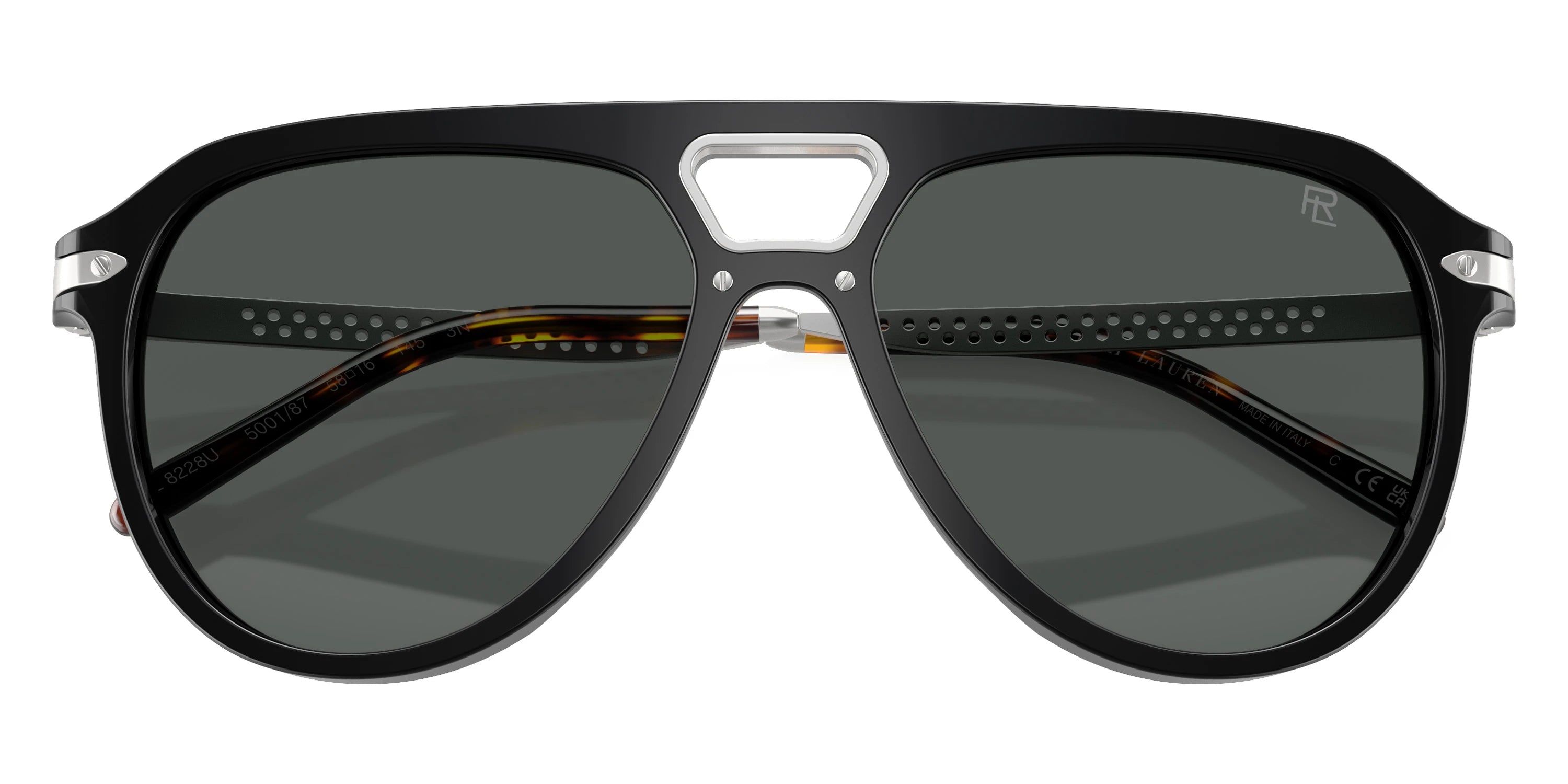 RALPH LAUREN RL8228U 500187 58 - Black/Semi Shiny Silver / Gray