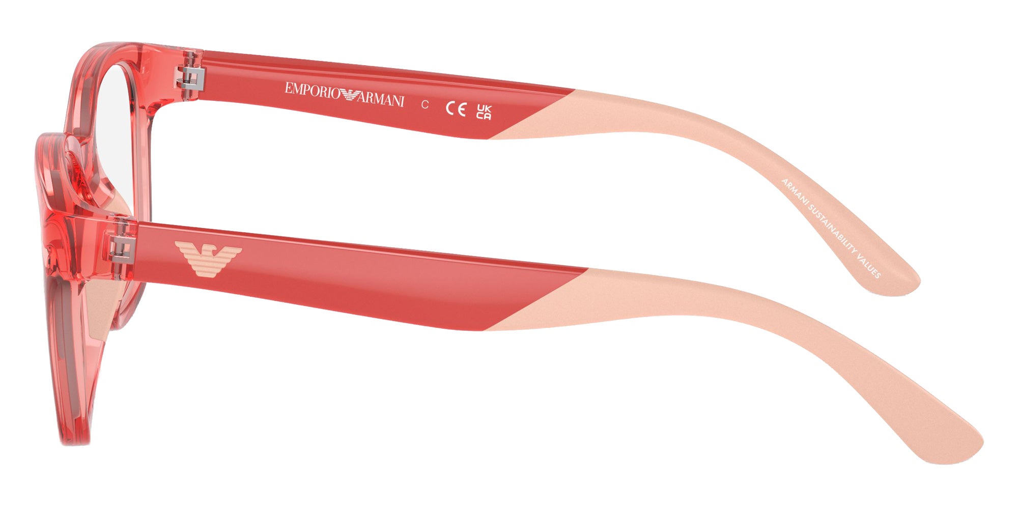 EMPORIO ARMANI EK3003 5377 47 - Shiny Transparent Coral #id:ek30035377_s:100110