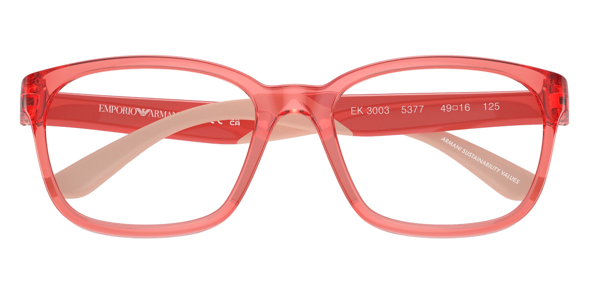 EMPORIO ARMANI EK3003 5377 47 - Shiny Transparent Coral #id:ek30035377_s:100120