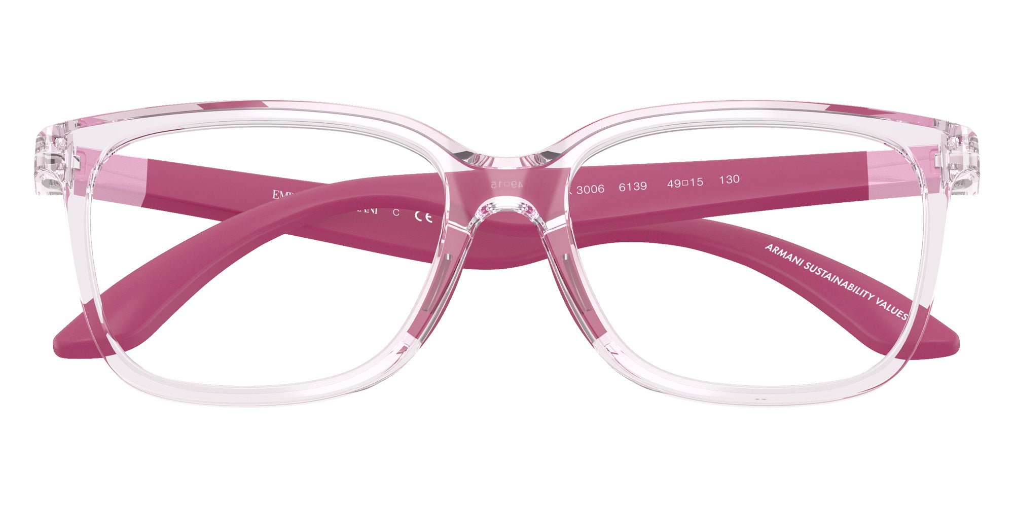 EMPORIO ARMANI EK3006 6139 47 - Shiny Transparent Pink #id:ek30066139_s:100120