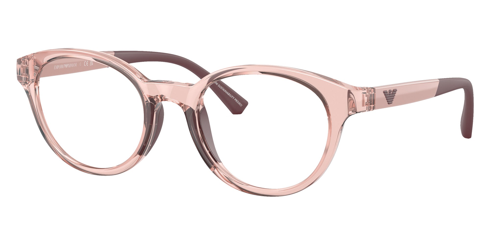 EMPORIO ARMANI EK3205 5544 46 - Shiny Transparent Pink #id:ek32055544_s:100105