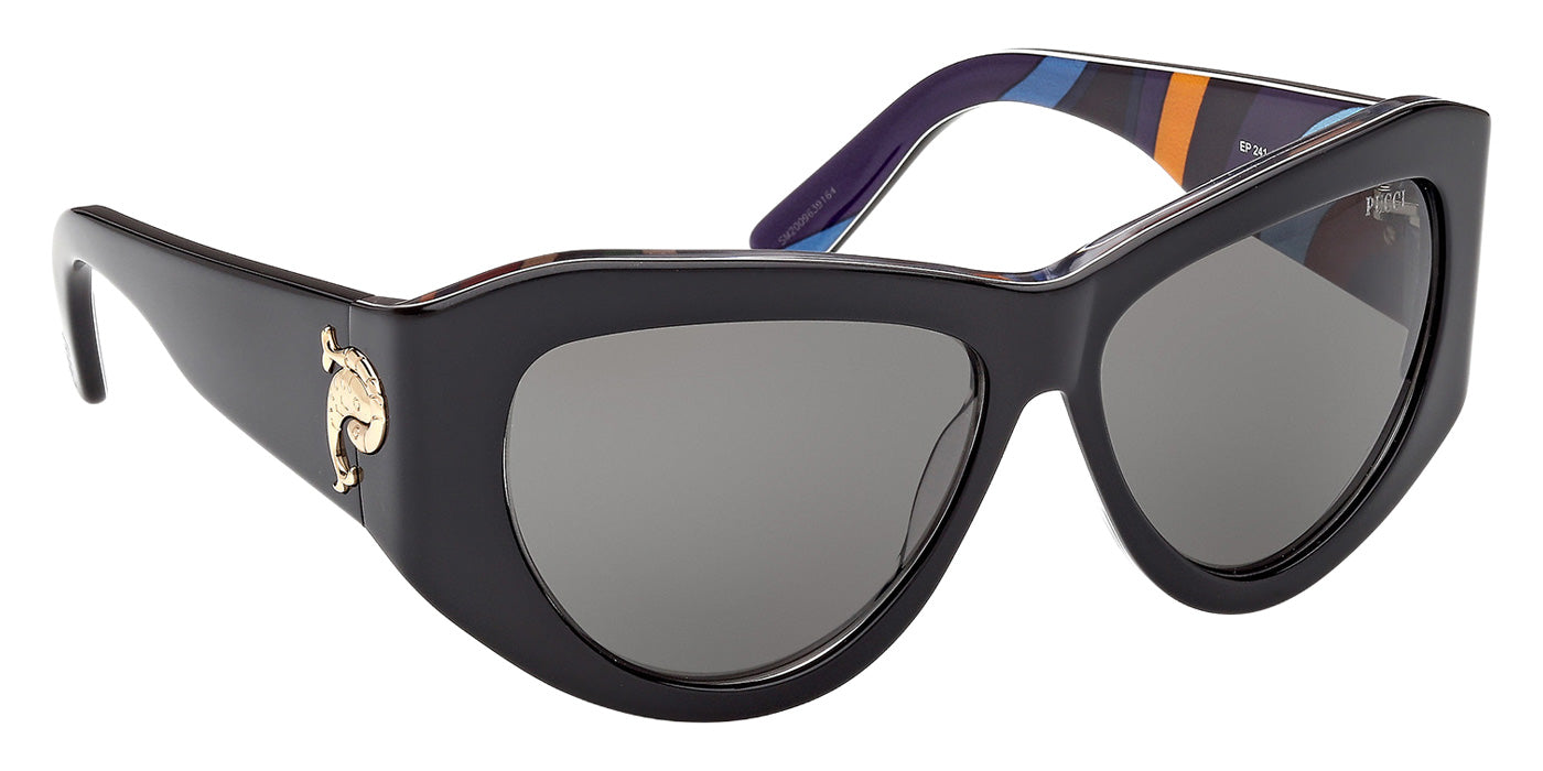 Emilio Pucci EP0241 05A 58 - Black/Texture / Smoke #id:ep024105a_s:100135