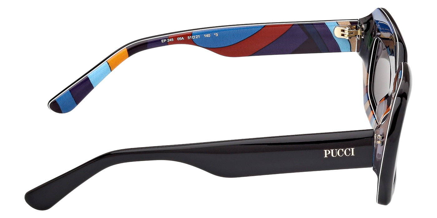 Emilio Pucci EP0245 05A 51 - Black/Texture / Smoke #id:ep024505a_s:100130