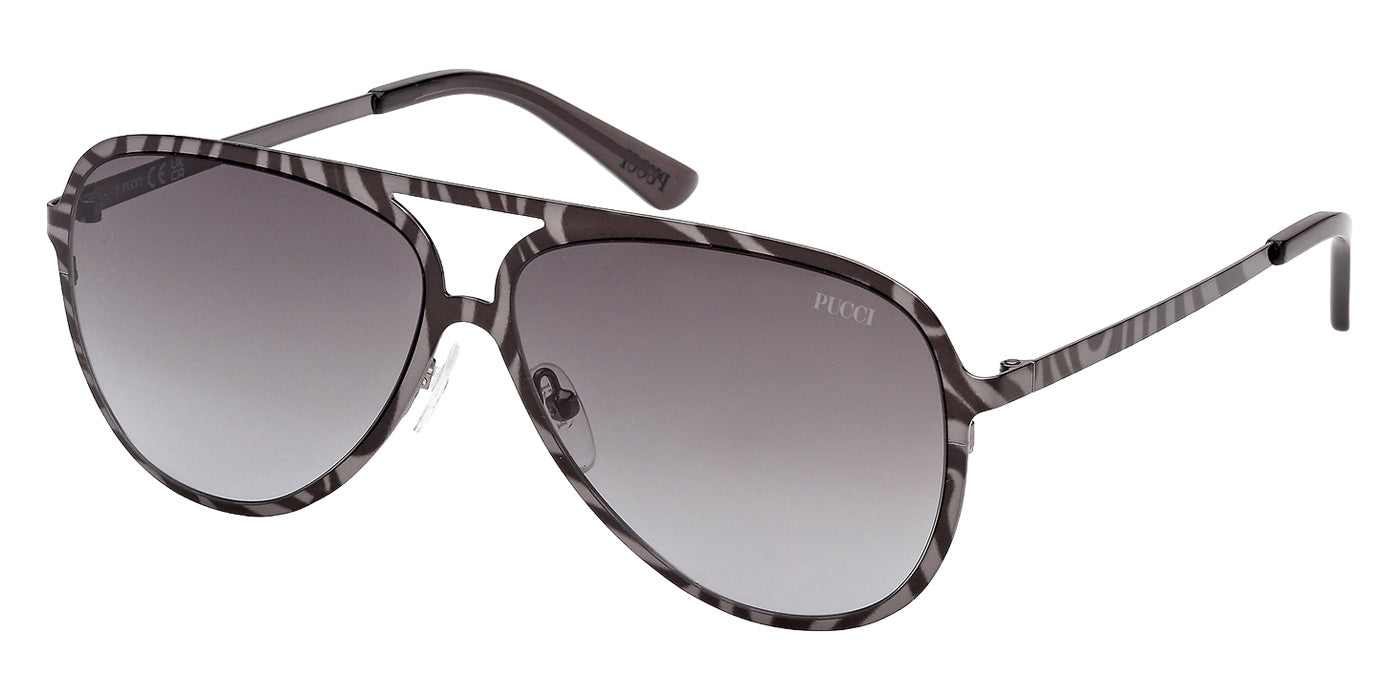 Emilio Pucci EP0247 05B 58 - Black/Texture / Gradient Smoke #id:ep024705b_s:100105