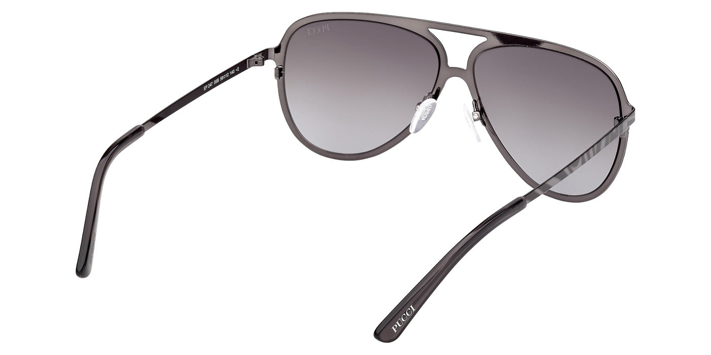 Emilio Pucci EP0247 05B 58 - Black/Texture / Gradient Smoke #id:ep024705b_s:100125