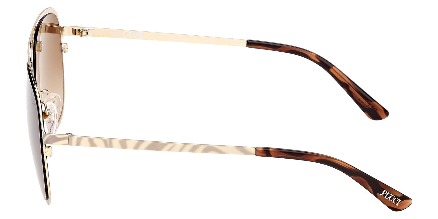 Emilio Pucci EP0247 32F 58 - Shiny Pale Gold / Gradient Brown #id:ep024732f_s:102110