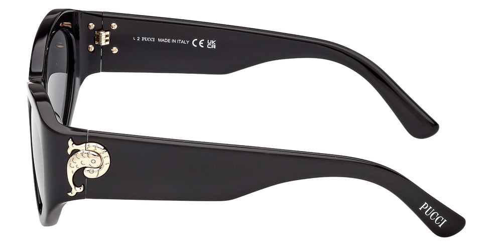 Emilio Pucci EP0249 01A 54 - Shiny Black / Smoke 01A #id:ep024901a_s:100110