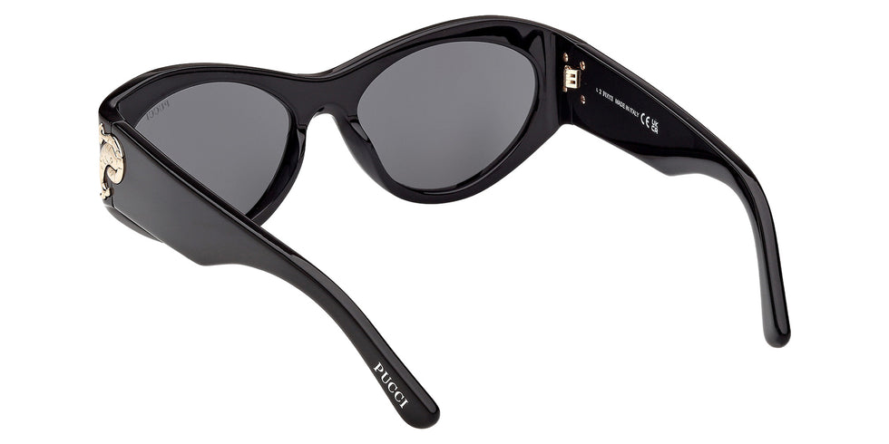 Emilio Pucci EP0249 01A 54 - Shiny Black / Smoke 01A #id:ep024901a_s:100115