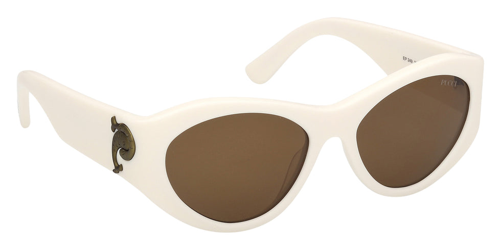 Emilio Pucci EP0249 21E 54 - Shiny White / Brown 21E #id:ep024921e_s:104135