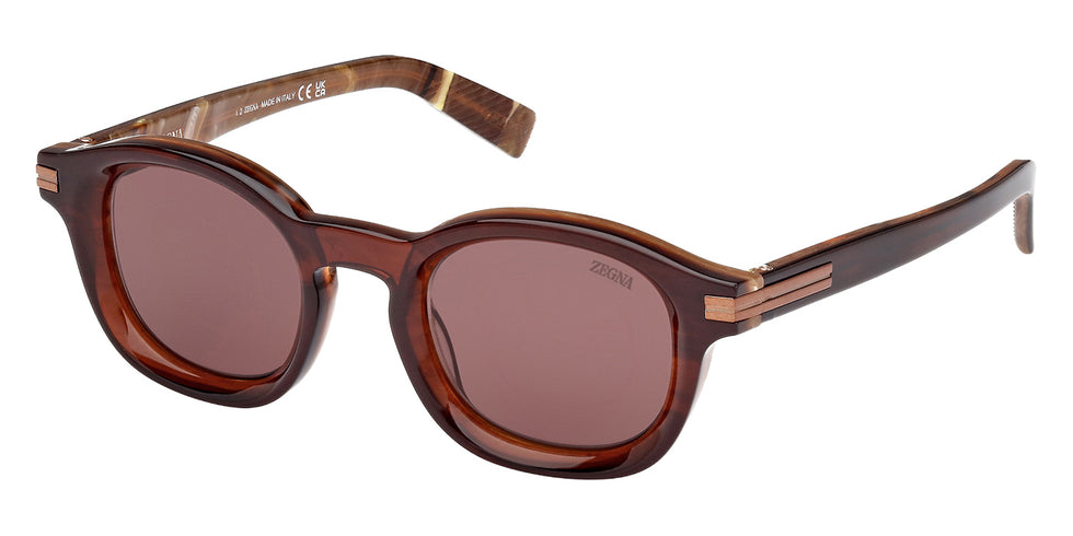 Ermenegildo Zegna EZ0229 50E 47 - Light Brown/Monocolor / Brown #id:ez022950e_s:100105